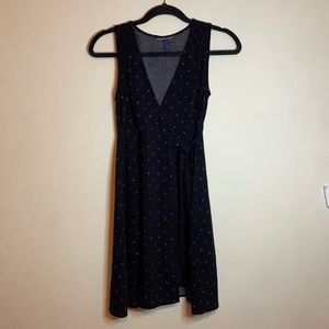 Black Midi Tie Dress